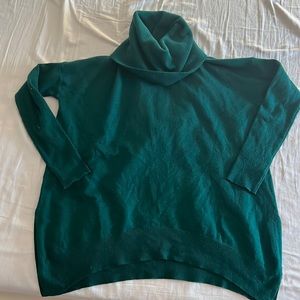 Teal turtleneck sweater